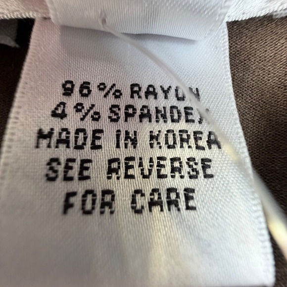 Talbots Sleeveless Mock Neck Top XL Brown Rayon Spandex NWT Vintage Korea - Picture 4 of 6